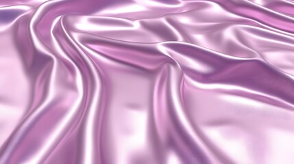 Obraz premium Detailed close-up view of draped, pink satin fabric.
