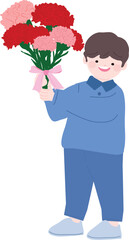 Sweet Child Holding a Carnation4