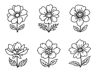 Periwinkle vector line art illustration