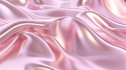 Obraz premium Delicate, shimmering folds of soft, pastel pink fabric.