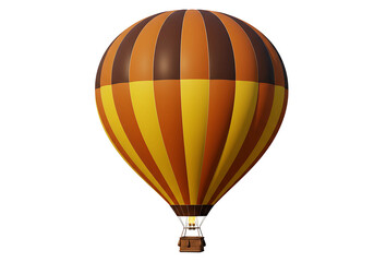 Obraz premium Hot Air Balloon with Striped Design on Transparent Background
