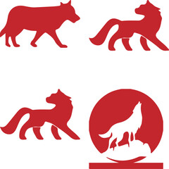 Wolf bundle simple icon. Vector ICON all icon Viktor