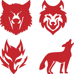 Wolf bundle simple icon. Vector ICON all icon Viktor