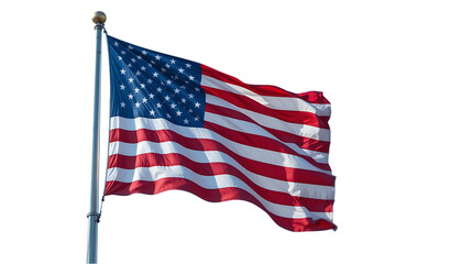 american flag isolated