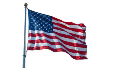 american flag isolated