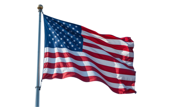 american flag isolated