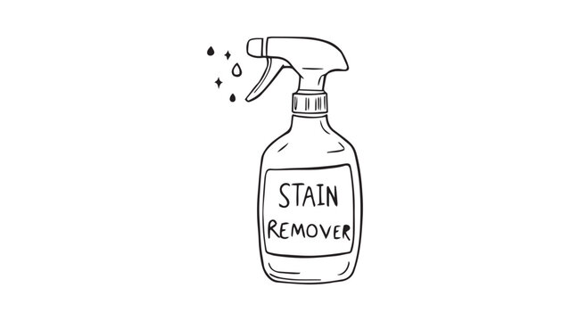 Set of Stain remover line art 