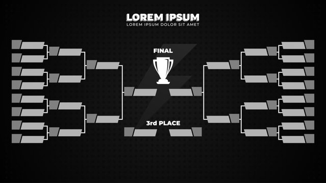 Tournament Bracket with 16 Team for Championship Event