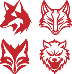 Wolf bundle simple icon. Vector ICON all icon Viktor