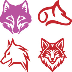 Wolf bundle simple icon. Vector ICON all icon Viktor