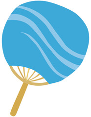 シンプルなうちわのイラスト ベクター素材