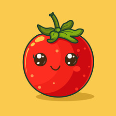 tomato cartoon character vector illustration graphic design