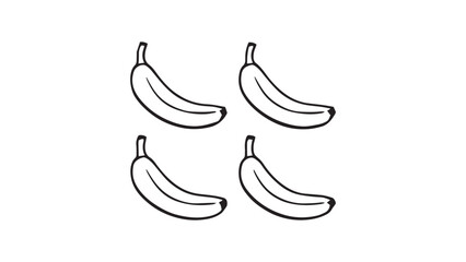 Banana set line art