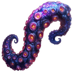 Mystical Tentacle: A captivating depiction of a mysterious, otherworldly tentacle, alive with vibrant hues, suggesting a fantastical deep-sea creature or an enigma from another realm.