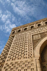 Obraz premium relief facade of an ancient brick building, Bukhara