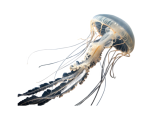 Jellyfish on white background