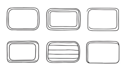 Bath mat set line art