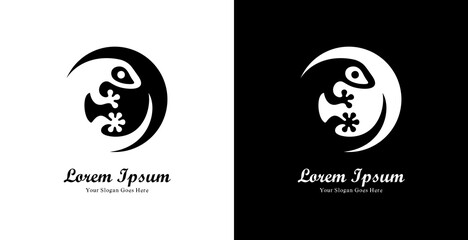 Obraz premium Gecko logo design with modern style