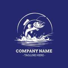 simple logo fishing