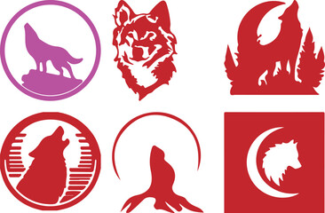Wolf simple icon. Vector ICON all icon Viktor