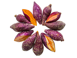  Fresh Bitter Yam Root on Display
