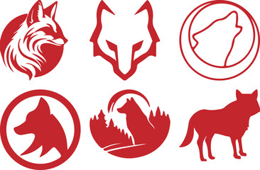 Wolf simple icon. Vector ICON all icon Viktor