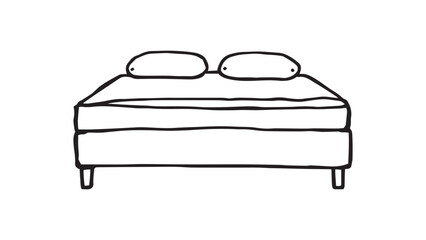 Bed frame set line art