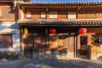 The landscape of Shaxi Ancient Town in Jianchuan County, Dali, Yunnan Province