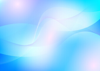 抽象的な水色のグラデーション背景　ベクター　素材