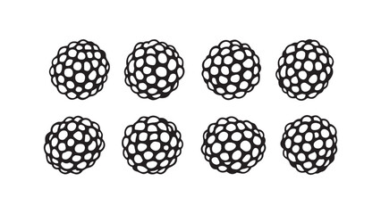 Blackberry set line art