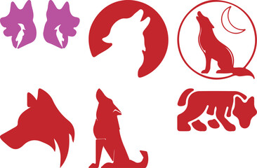 Wolf simple icon. Vector ICON all icon Viktor