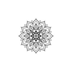Fototapeta premium Mandala vector illustration of a decorative snowflake