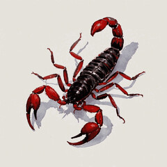 Venom & Veil: watercolor desert scorpion isolated vector illustration svg 