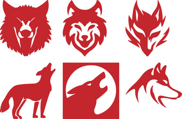 Wolf simple icon. Vector ICON all icon Viktor