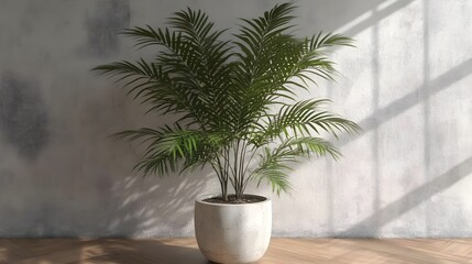 Stylish Interior Scene Featuring Potted Plant in Modern Design