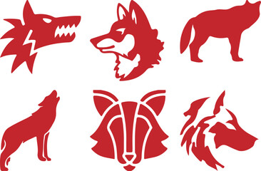 Wolf simple icon. Vector ICON all icon Viktor