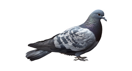Calm Pigeon Standing Alone on Clear Background,transparent background, png