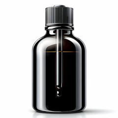 Fototapeta premium Dark Glass Dropper Bottle Mockup