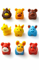 Obraz premium Colorful Cartoon Animal Toys