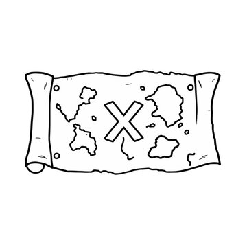 recommend clip art: Cartoon Treasure Map with X Marks the Spot
