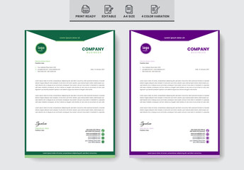 Modern creative letterhead template