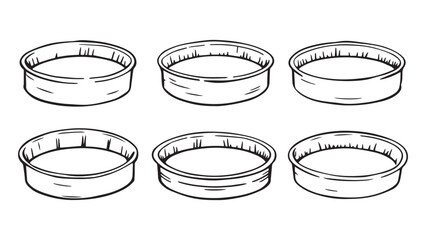 Cake pan set line art 