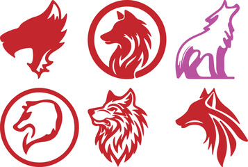 Wolf simple icon. Vector ICON all icon Viktor