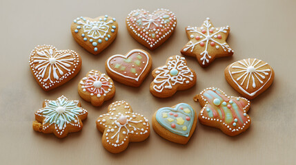 food, sweet, christmas, dessert, gingerbread, cake, cookie, cookies, chocolate, baked, sugar, snack, icing, heart, holiday, pastry, decoration, biscuit, candy, delicious, brown, homemade, isolated, xm