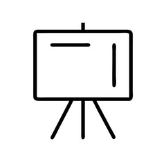 easel line art icon vector illustration