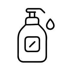 shower gel line art icon vector illustration
