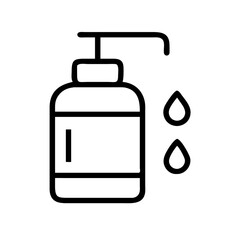 soap dispenser line art icon vector illustration