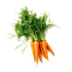 bunch of carrots isolated on white background