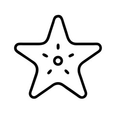 starfish line art icon vector illustration