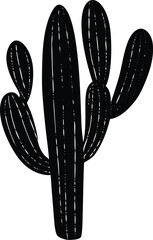 Isolated green cactus vector illustration is a desert object
